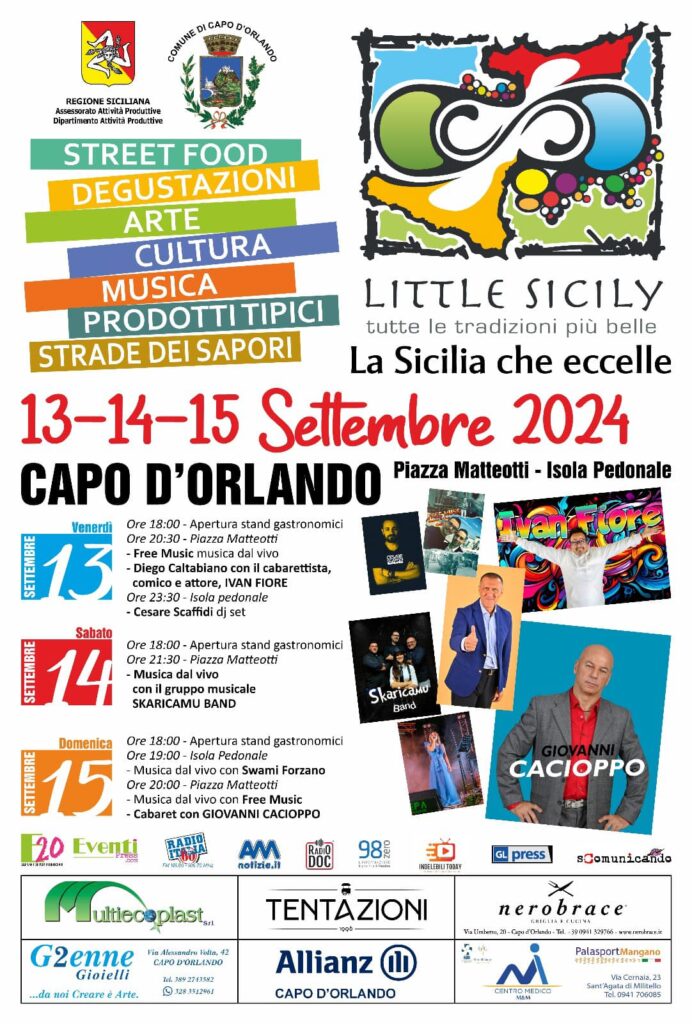 Little Sicily Capo d'Orlando 2024 programma